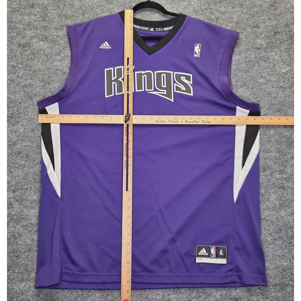 Sacramento Kings Jersey Mens XL Purple NBA Basketball Adidas Autograph Tank